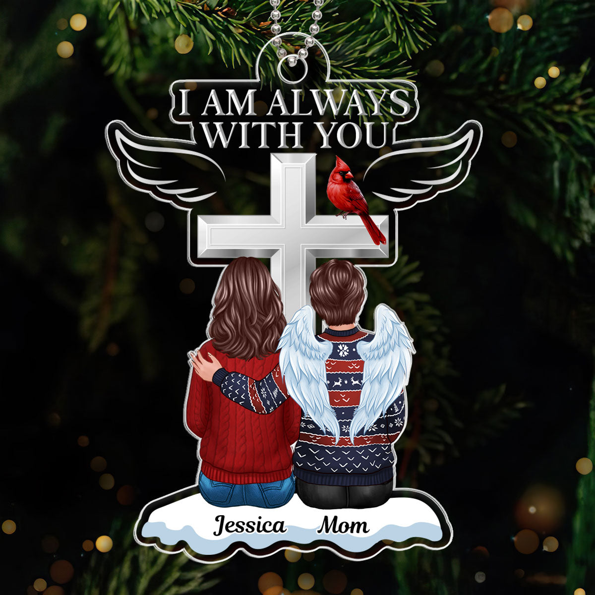 Always With You Family Memorial Keepsake - Personalized Acrylic Ornament