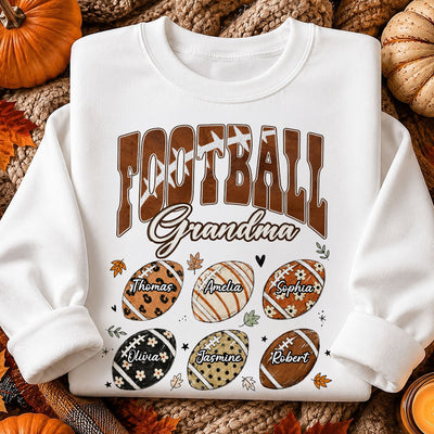Trending Football Grandma Fall Season - Personalized Shirt - Gift For Grandmas, Moms