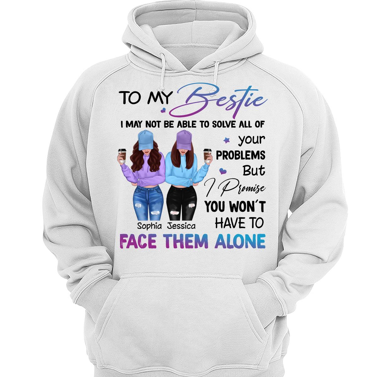 Front View Besties To My Bestie Gift For Best Friends Personalized Shirt