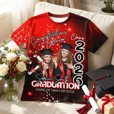 Class Of A Graduate Custom Photo - Personalized Shirt - Family Matching Graduation Shirt, Graduation Party Gift, Senior Class of 2026