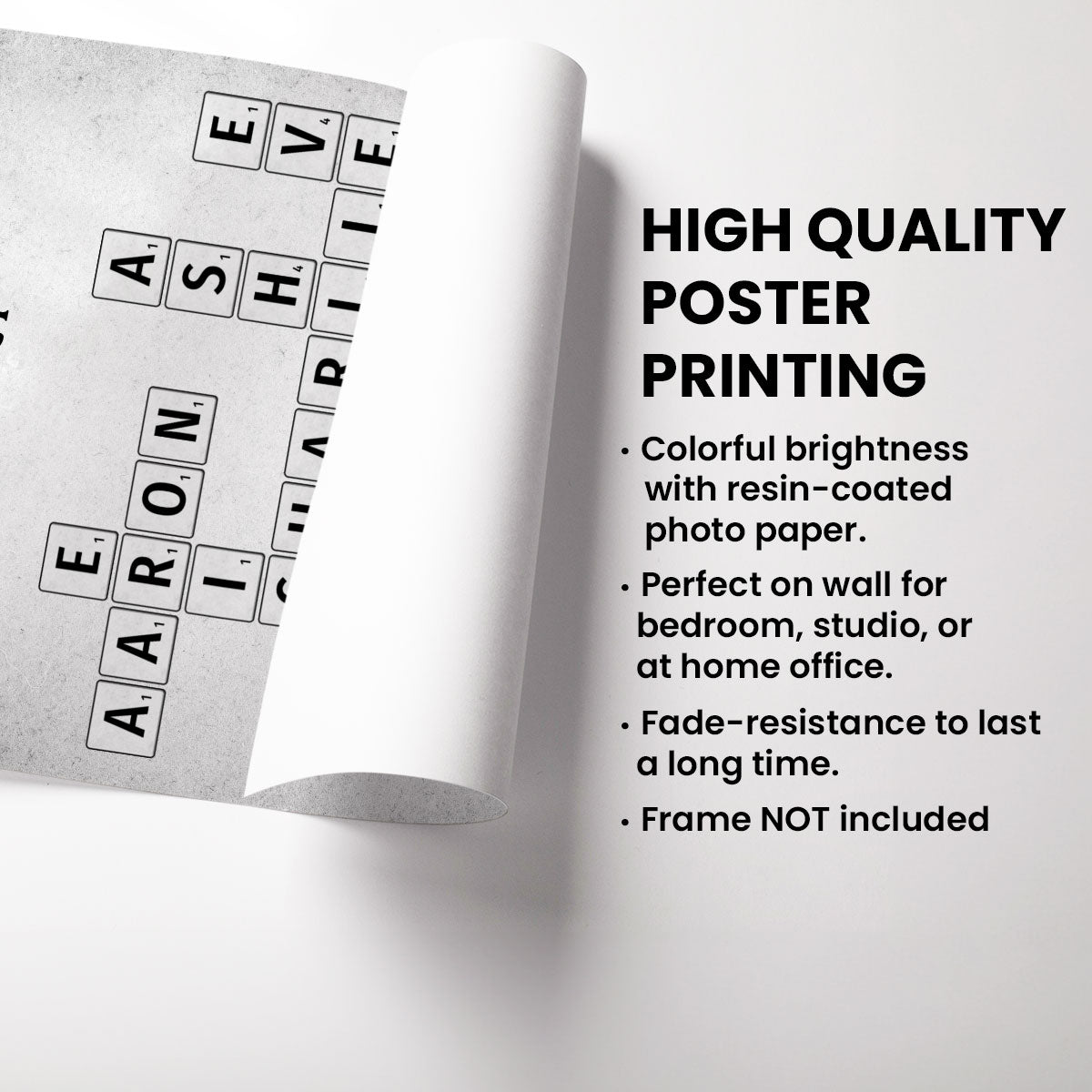 Family Crossword Art Newspaper Created In A Moment Treasured Forever Personalized Poster
