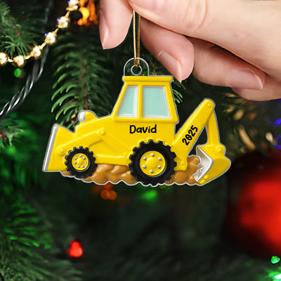 Christmas Truck for Kids Boys Girls, Personalized 3D Effect Acrylic Ornament, Gift for Son, Daughter, Grandson, Granddaughter