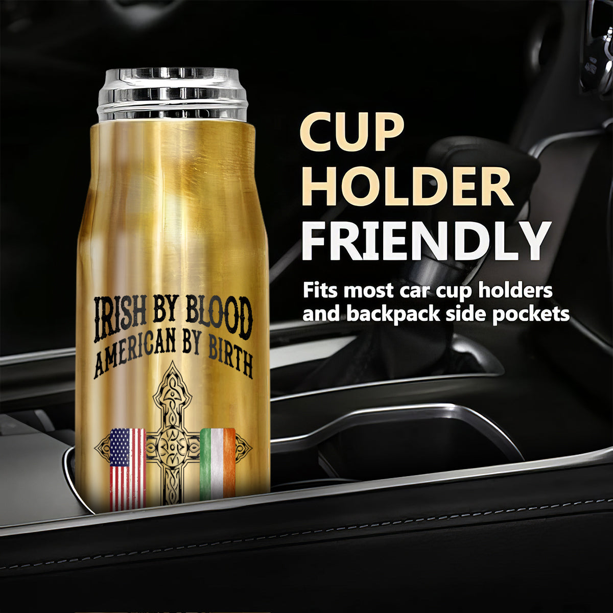 St. Patrick's Day Irish By Blood American By Birth Customize Title Personalized Bullet Tumbler