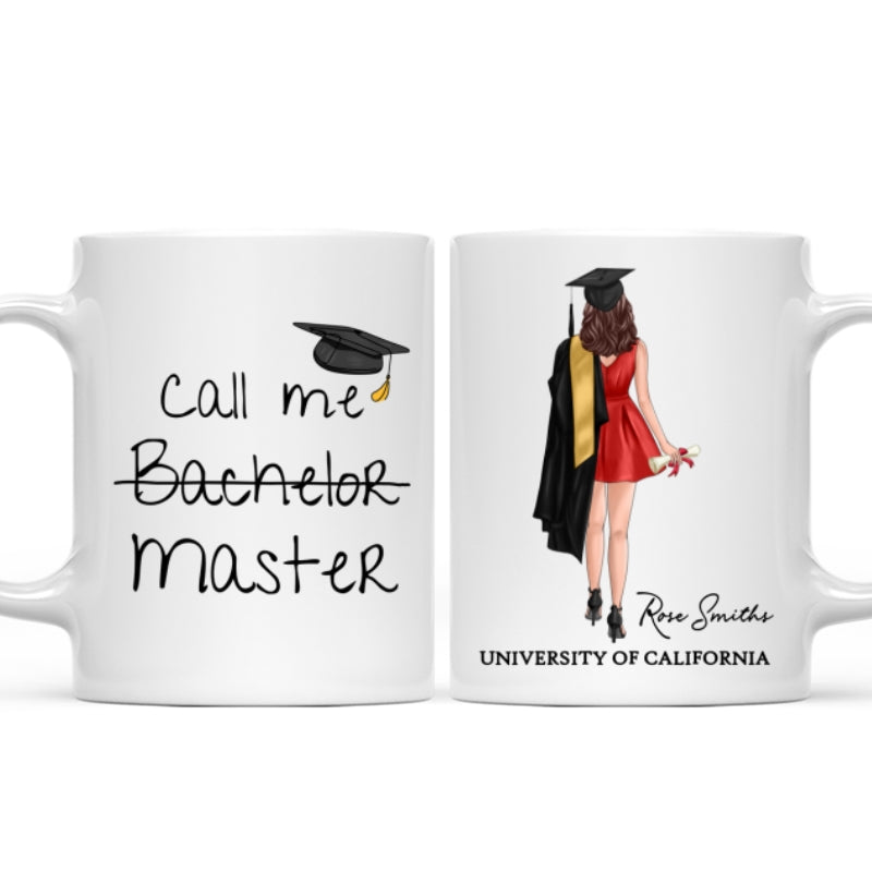 Call Me Master Bachelor Graduation Gift Personalized Mug