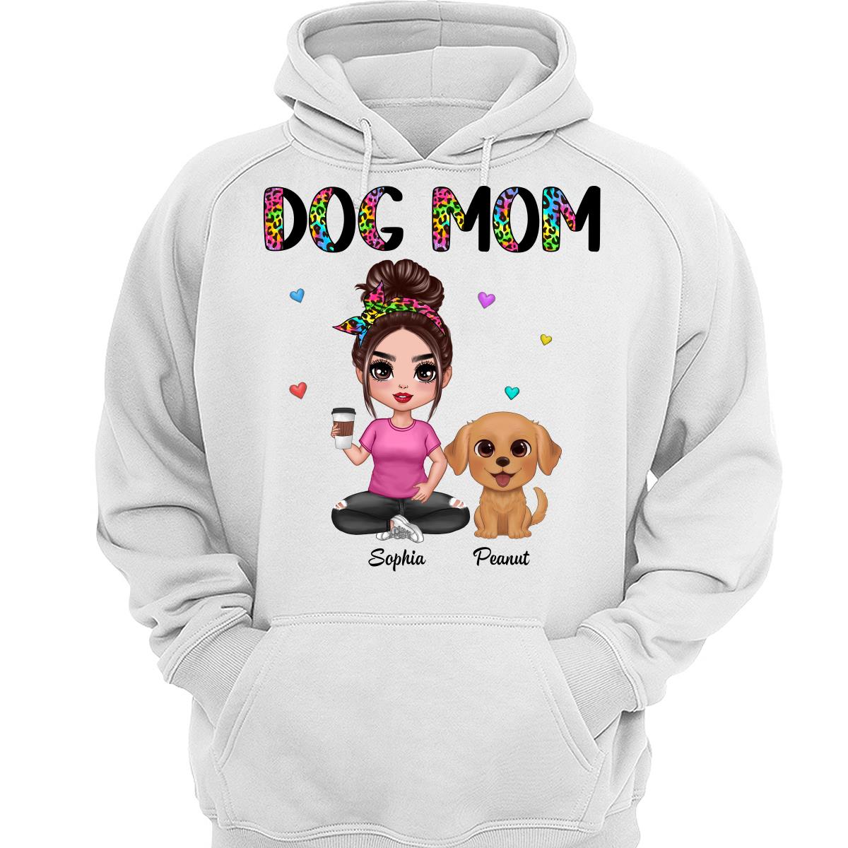 Half Leopard Doll Dog Mom Watercolor Cute Dogs Personalized Shirt