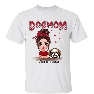 Polka Dot Doll Dog Mom Personalized Shirt