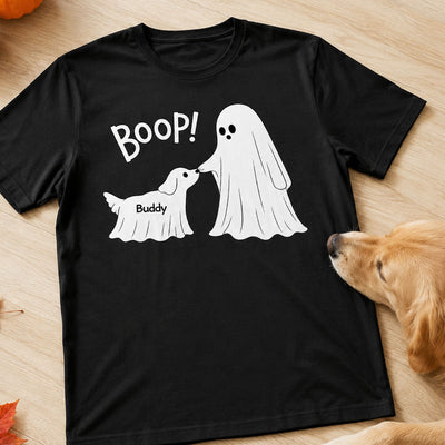 Cute Funny Ghost Boo-p Dog - Personalized Shirt - Halloween Shirt For Dog Lovers