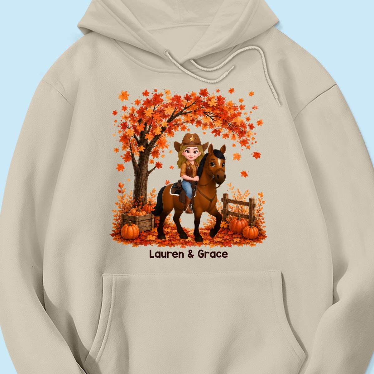 Trending Fall Season Girl And Her Horse - Personalized Shirt - Gift for Horse Lovers