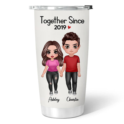 Doll Couple Standing Gift For Him For Her Personalized Tumbler
