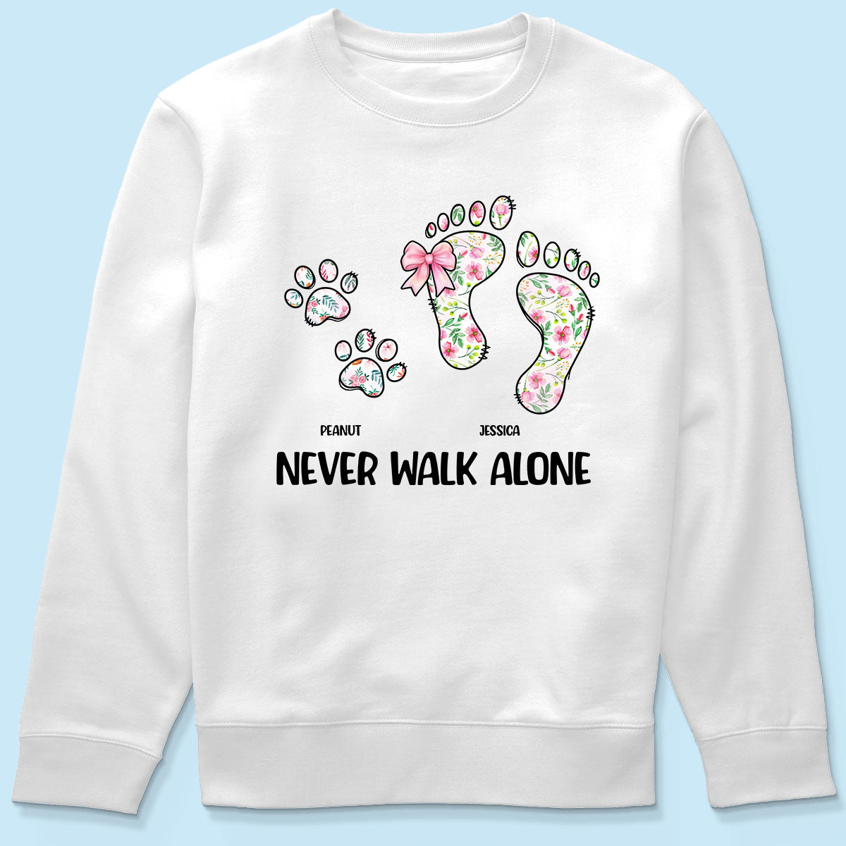 Dog Mom Never Walk Alone Personalized Shirt
