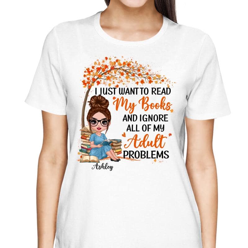Reading Book Girl Under Tree Personalized Shirt