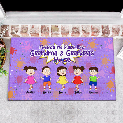 No Place Like Grandparents House Adorable Kids Personalized Doormat