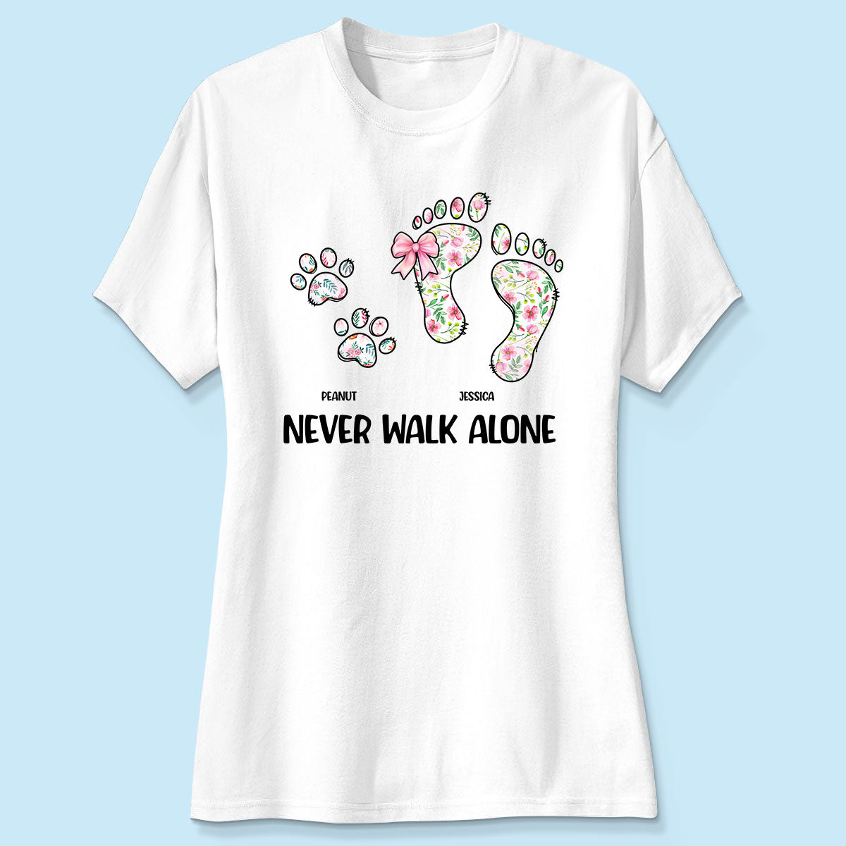 Dog Mom Never Walk Alone Personalized Shirt