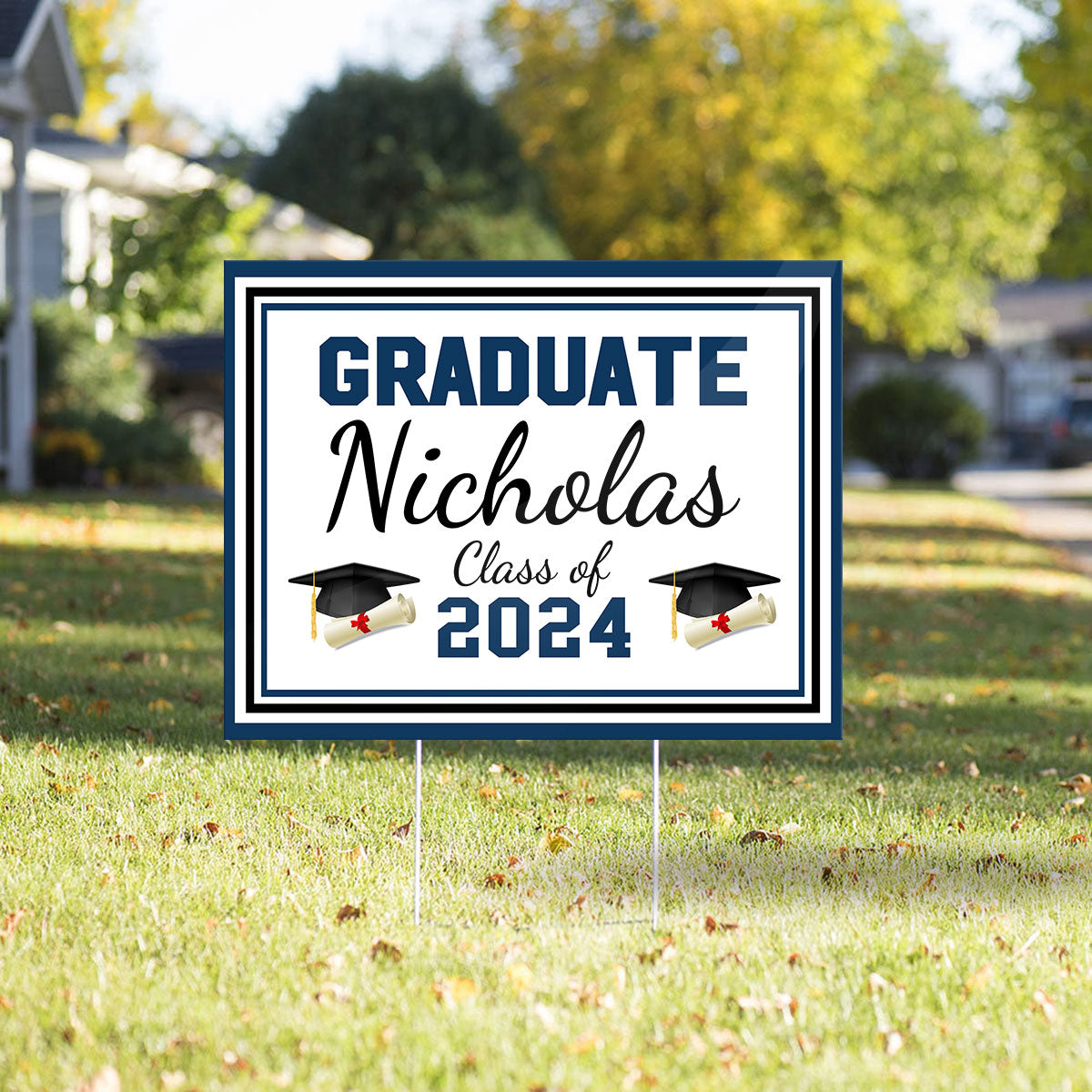 Graduation Family Yard Decor Graduate Name Personalized Yard Sign