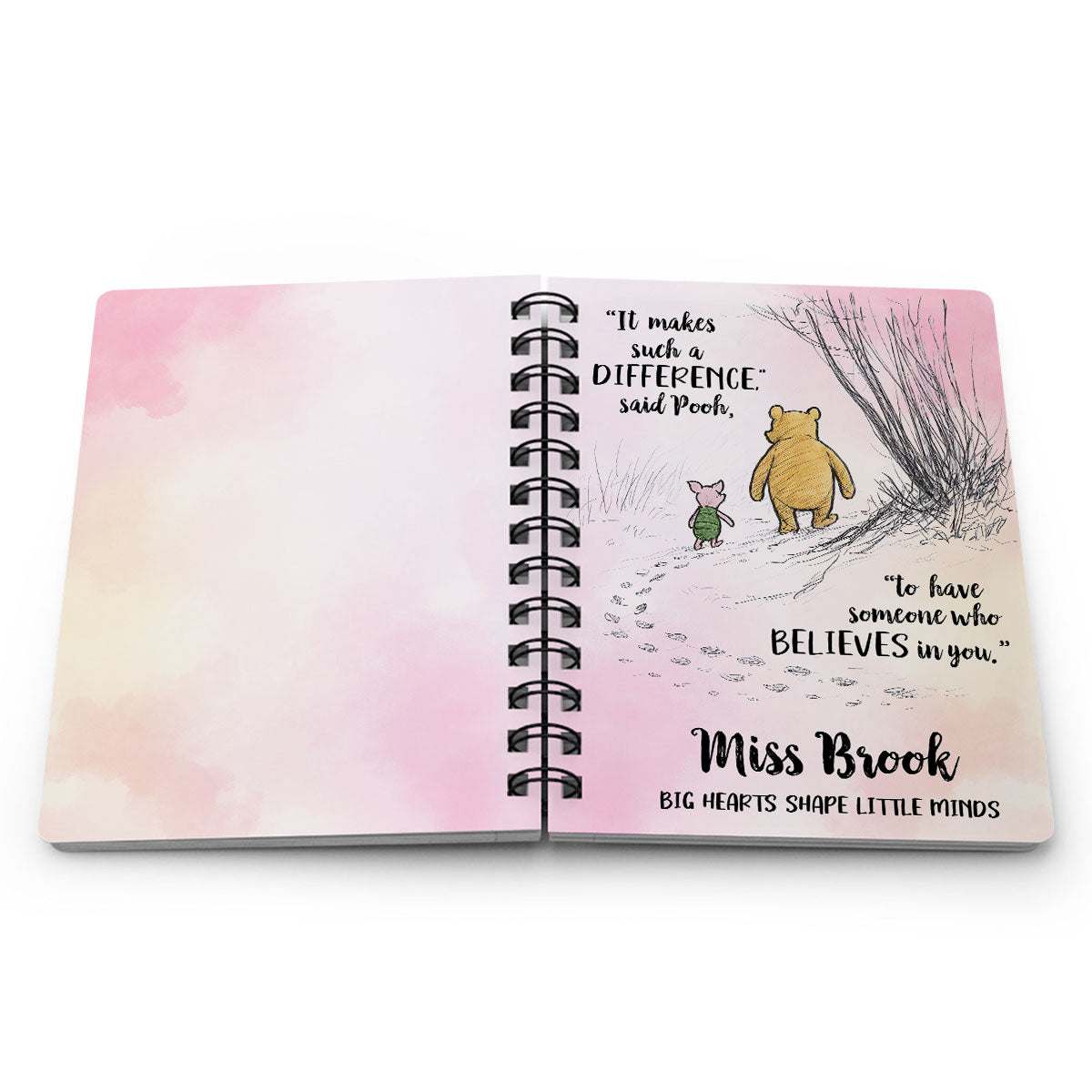 Someone Believes In You Personalized Spiral Notebook Journal, Teacher Gifts, Appreciation Gift