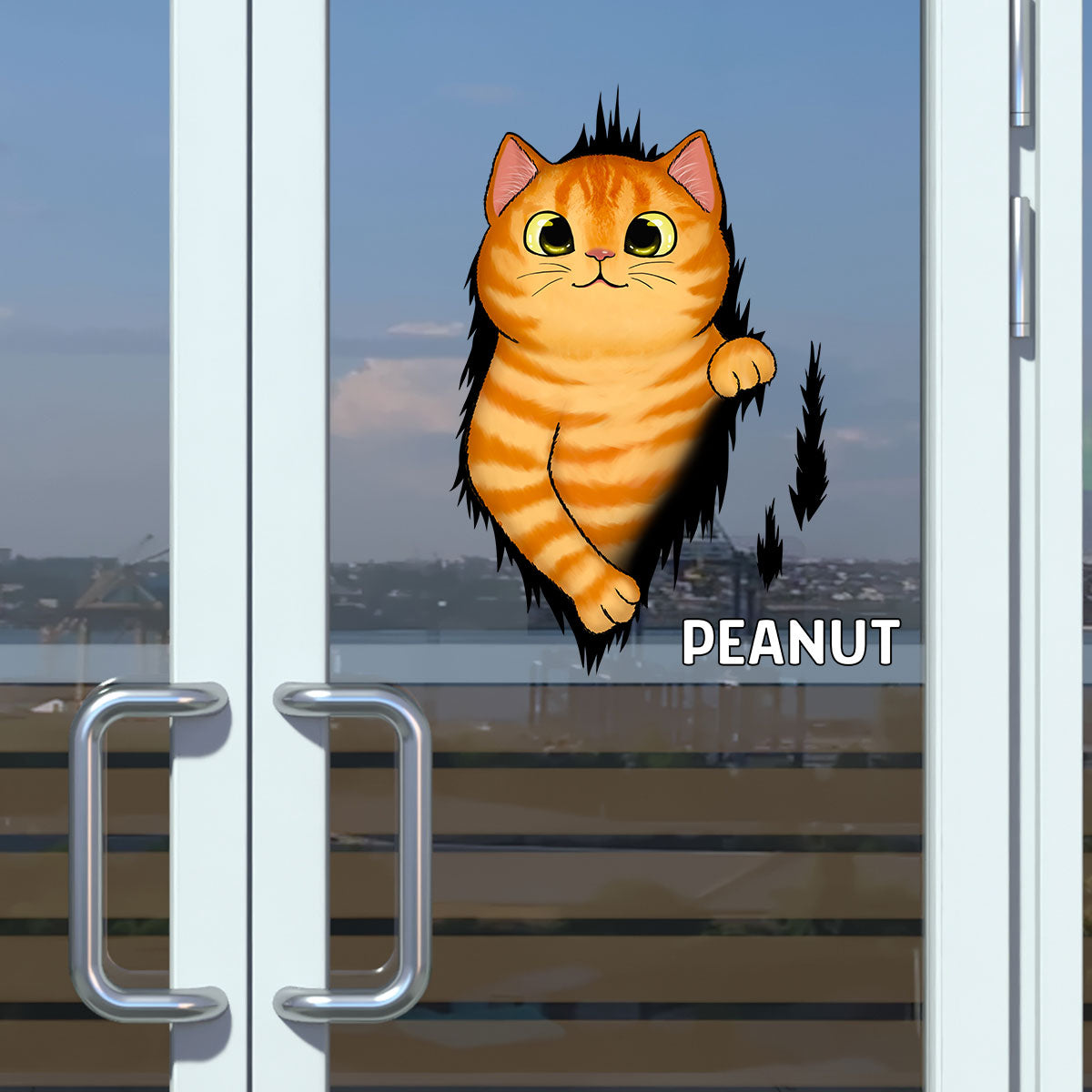 Cats Tearing Funny Decor On Car Window Fridge Personalized Decal