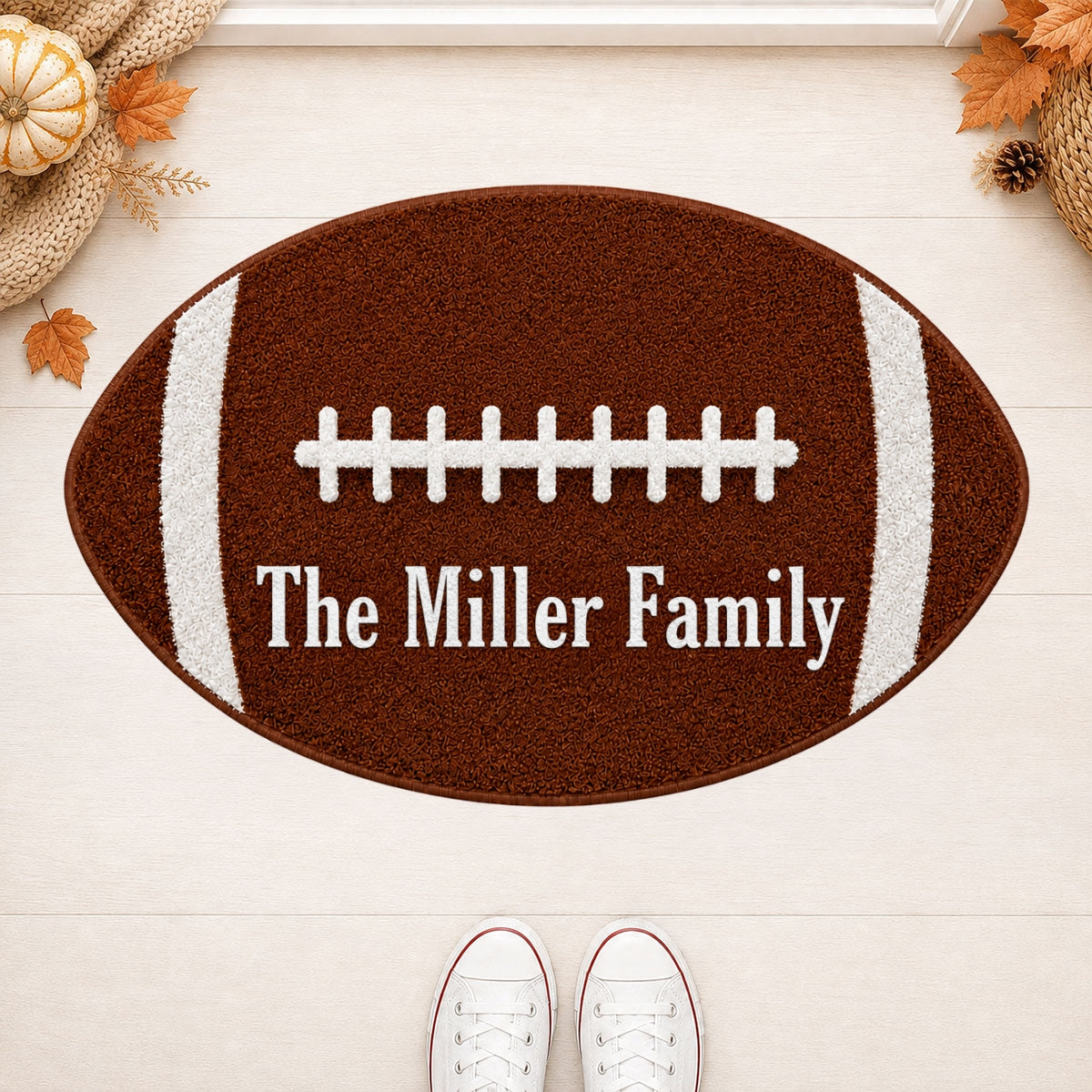 Trending Football Decor - Personalized Doormat - Fall Season Gift For Family, Boy, Girl