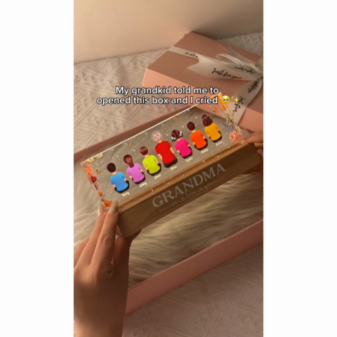 We Love You Personalized LED Night Light, Gift For Grandma Mom
