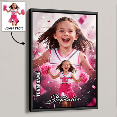 Born to Cheer - Personalized Poster - Gift For Cheerleading Team Girls, Daughters, Granddaughters