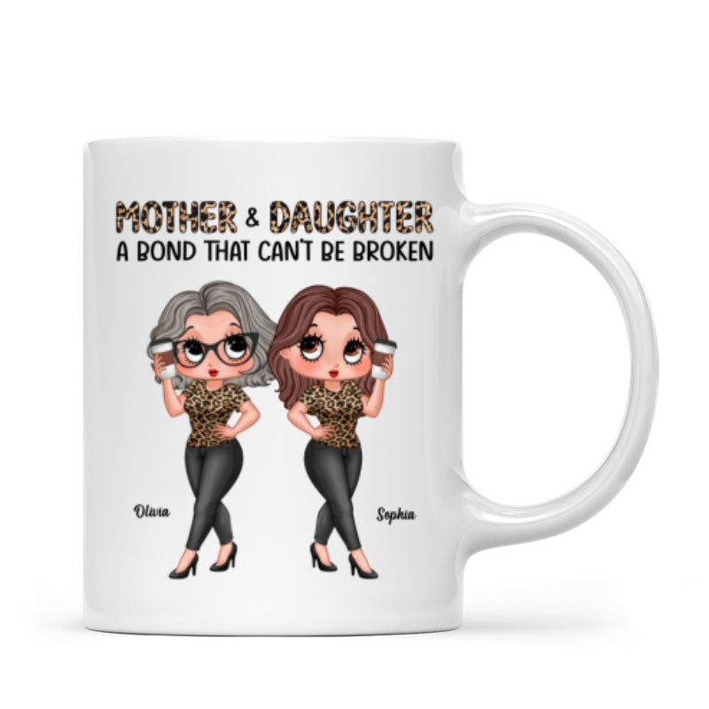 Pretty Sassy Leopard Like Mother Like Daughter Gift For Mom Personalized Mug