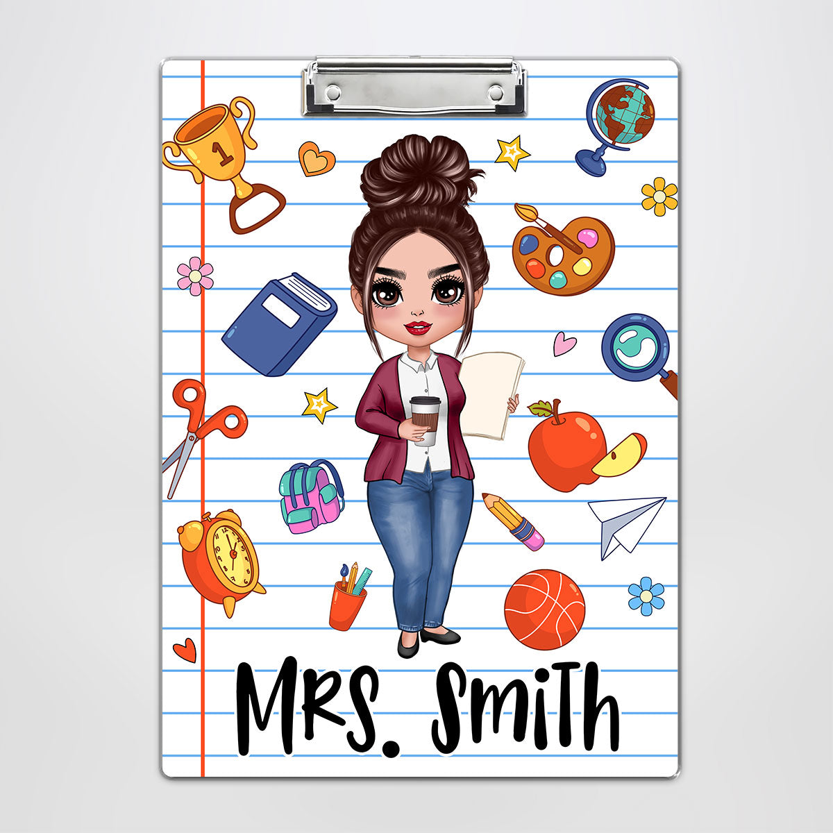 Teacher School Things Personalized Clipboard, Gift For Teacher, Appreciation Gift, Back To School Gift