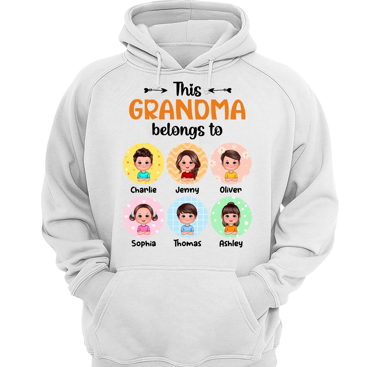 This Grandma Mom Belongs To Doll Kids Pattern Circles Personalized Shirt