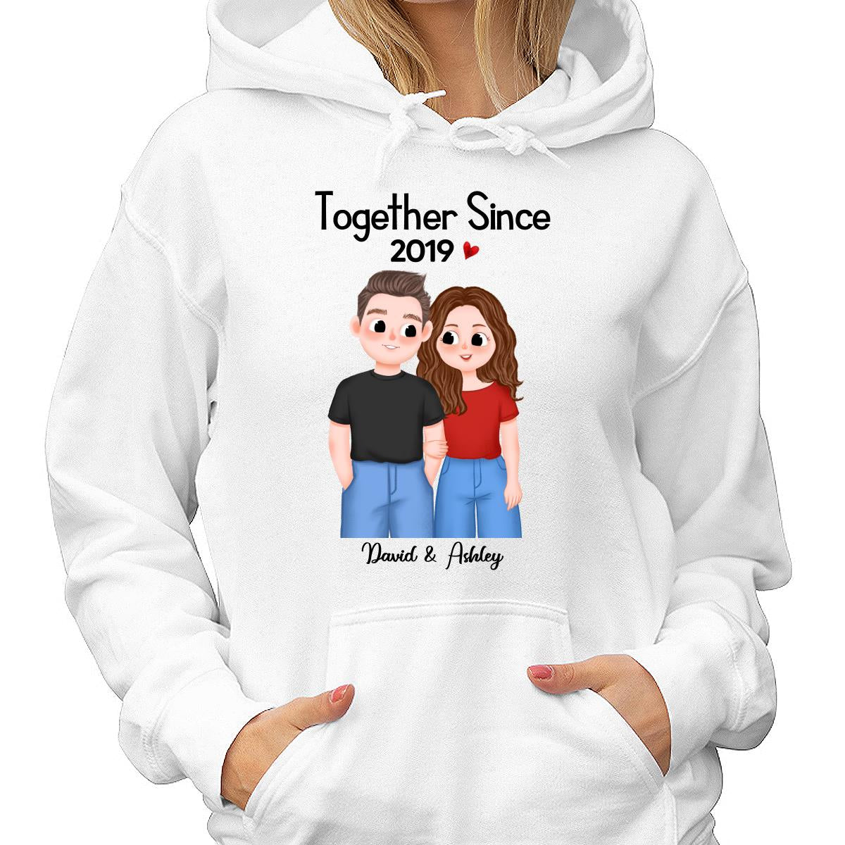 Cute Illustration Couple Together Since Gift For Him For Her Personalized Shirt