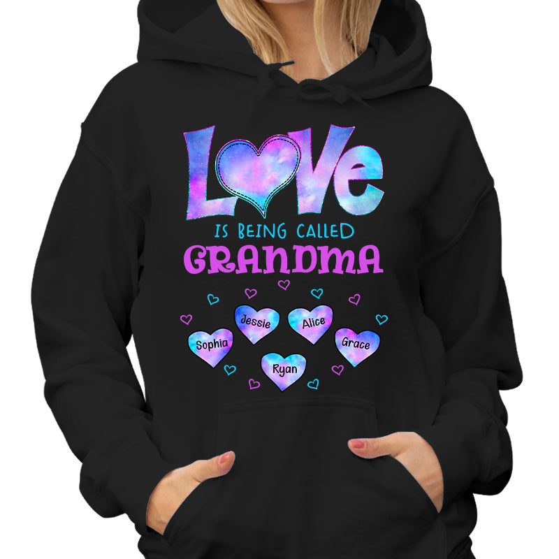 Galaxy Pattern Love Is Being Call Grandma Personalized Shirt