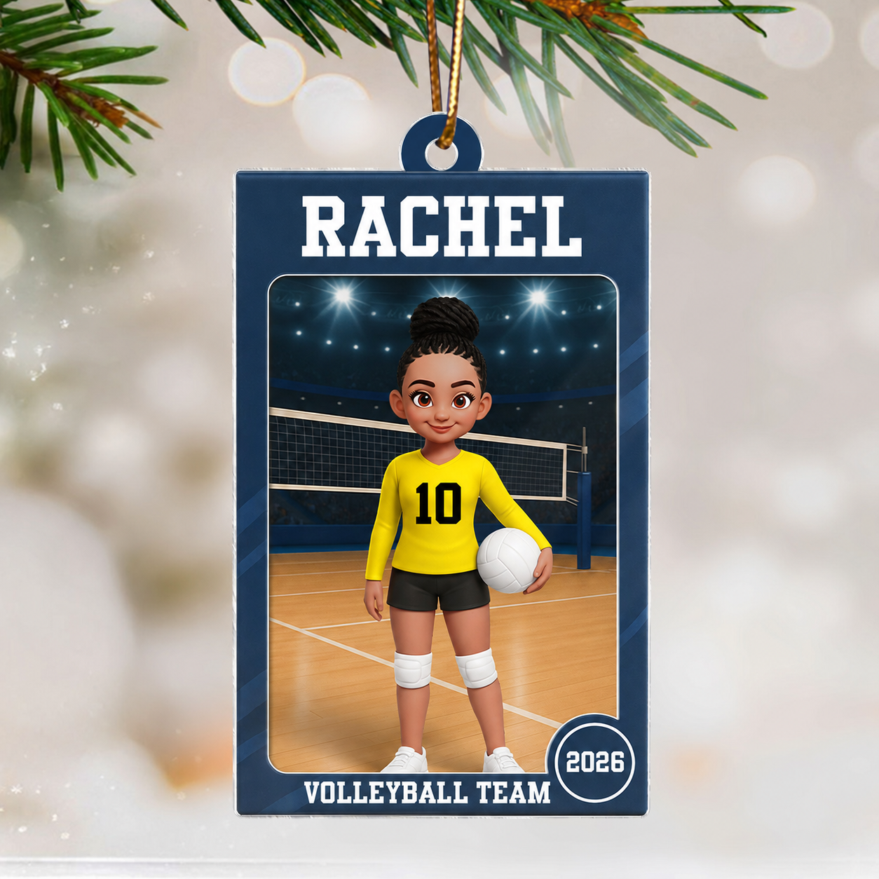 Volleyball Girl 3D Effect Action Figure - Personalized Acrylic Ornament - Christmas Gift For Daughter, Granddaughter