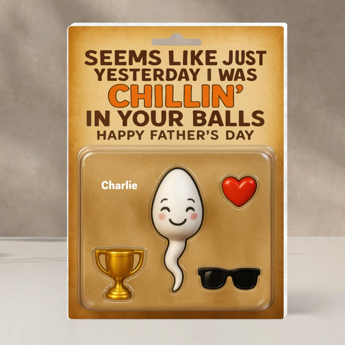 Seems Like We Were Chilling in your Balls Just Yesterday Dad, Customer Figure Personalized Acrylic Block Plaque, Father's Day Gift for Dad, Gift for Husband