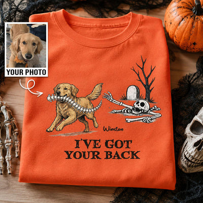 I've Got Your Back Custom Photo Dog Stealing Backbone - Personalized Shirt - Funny Halloween Costume For Dog Lovers
