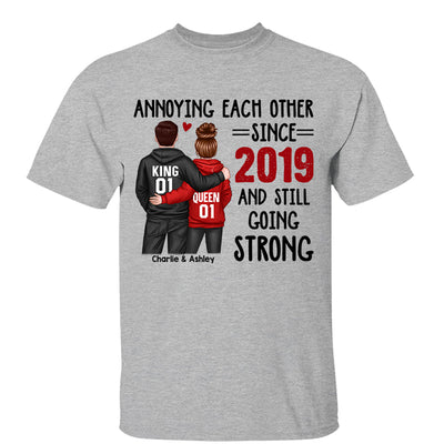 Hoodie Couple Annoying Each Other Personalized Shirt