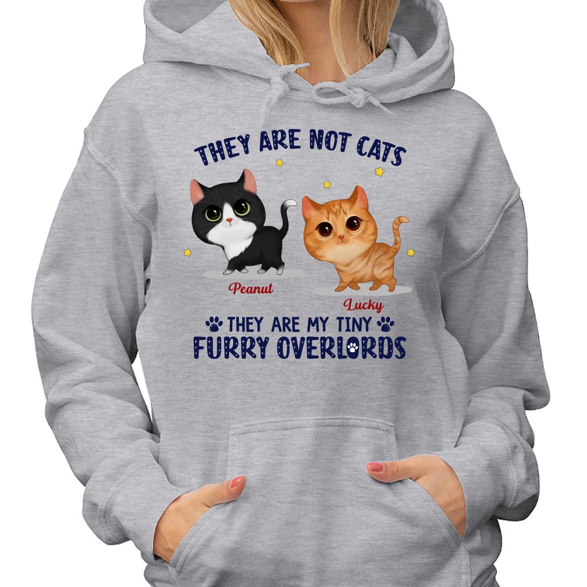 They Are My Tiny Furry Overlords Watercolor Cute Walking Cats Personalized Shirt