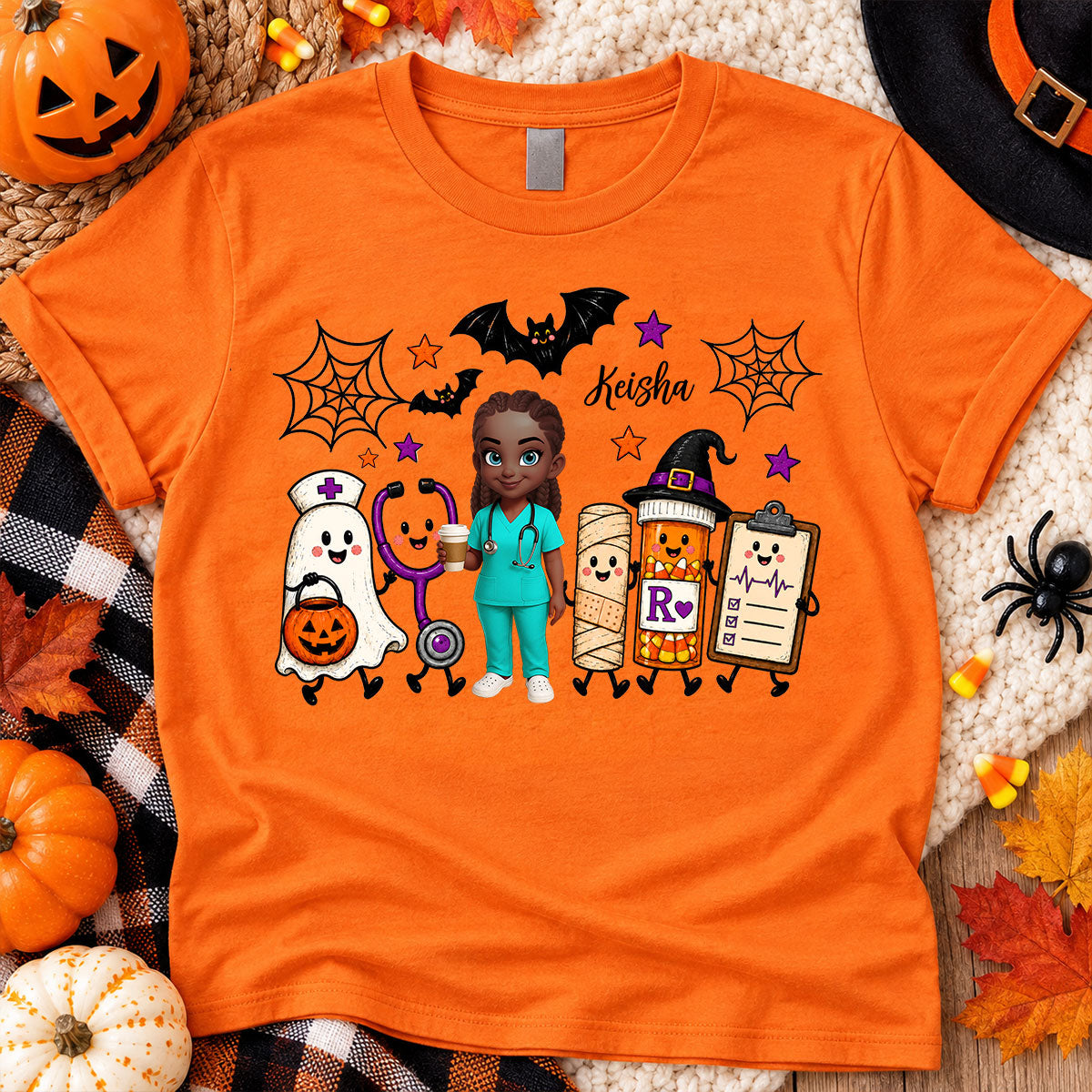 Halloween Cute Nurse Things - Personalized Shirt - Halloween Shirt For Nurse