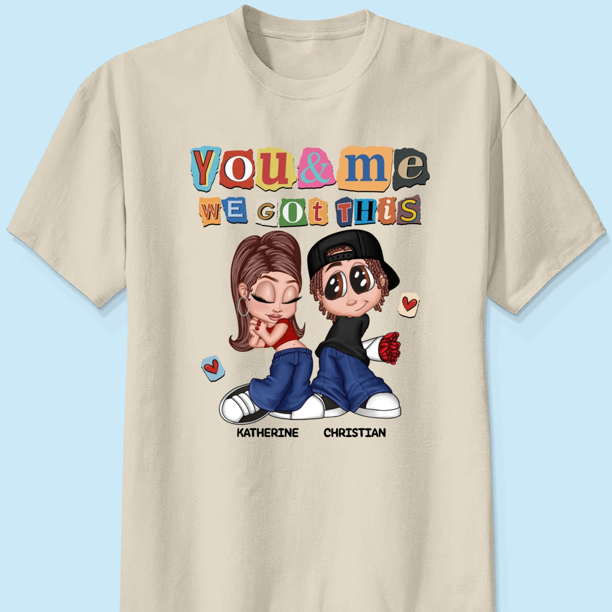 Y2K Couple Ransom Note Personalized Shirt, Gift For Him Gift For Her