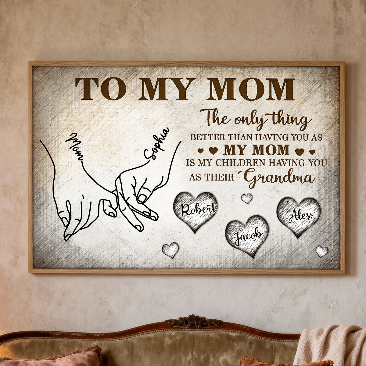 To My Mom The Only Thing - Personalized Poster - Mother's Day Gift For Mom, Grandma