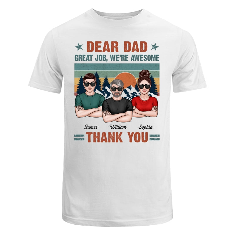 New Man Woman Crossed Arms Dear Dad We‘re Awesome Personalized Shirt