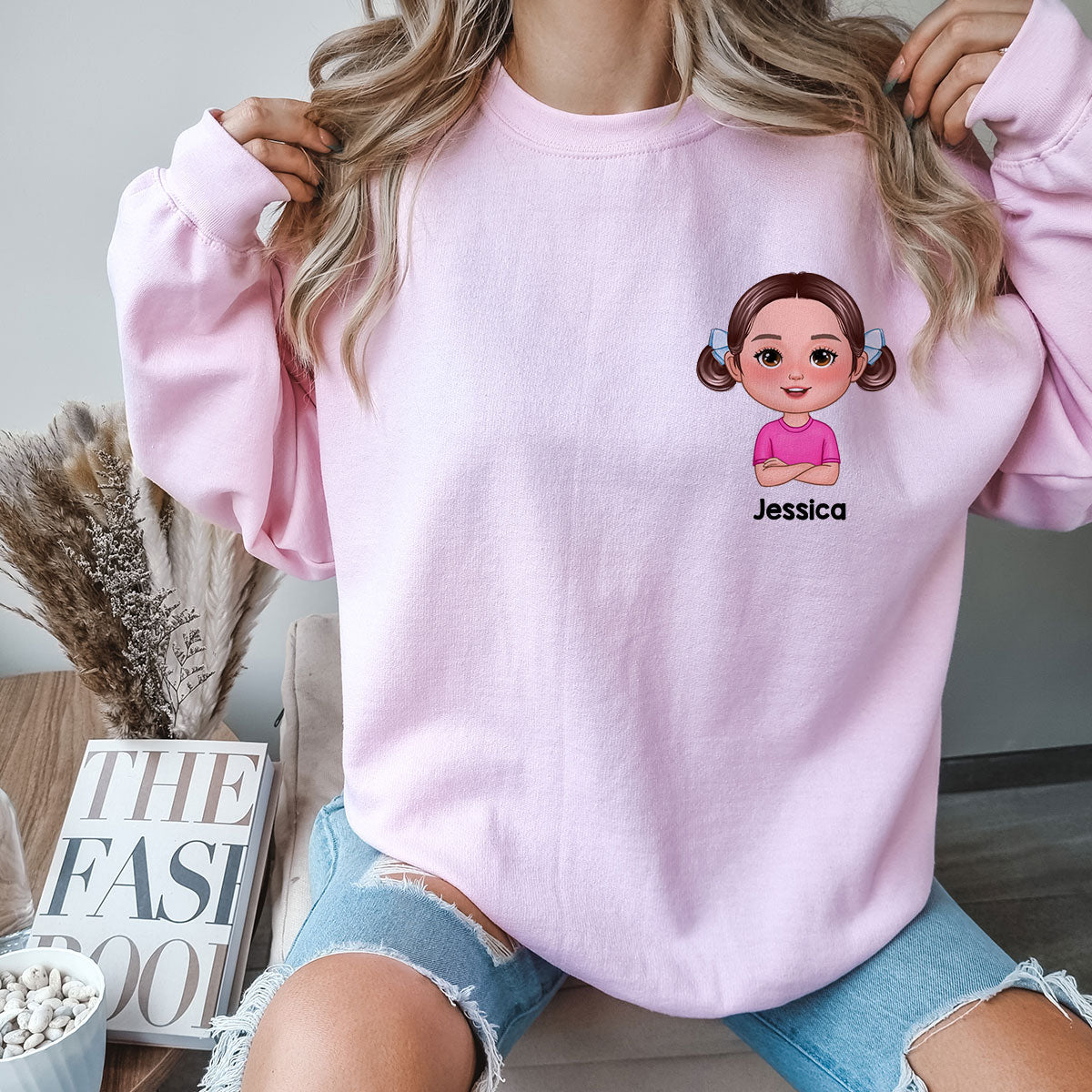 In My Mom Era Cute Kids Gift For Her Personalized Double Sided Sweatshirt
