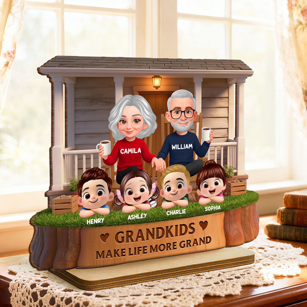 Grandkids Make Life Grand Grandparents On The Front Porch - Personaliz ...