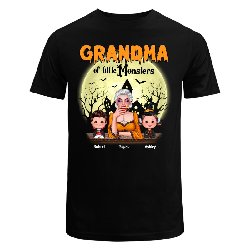 Grandma Mom Of Monsters Halloween Woman And Kids Personalized Shirt