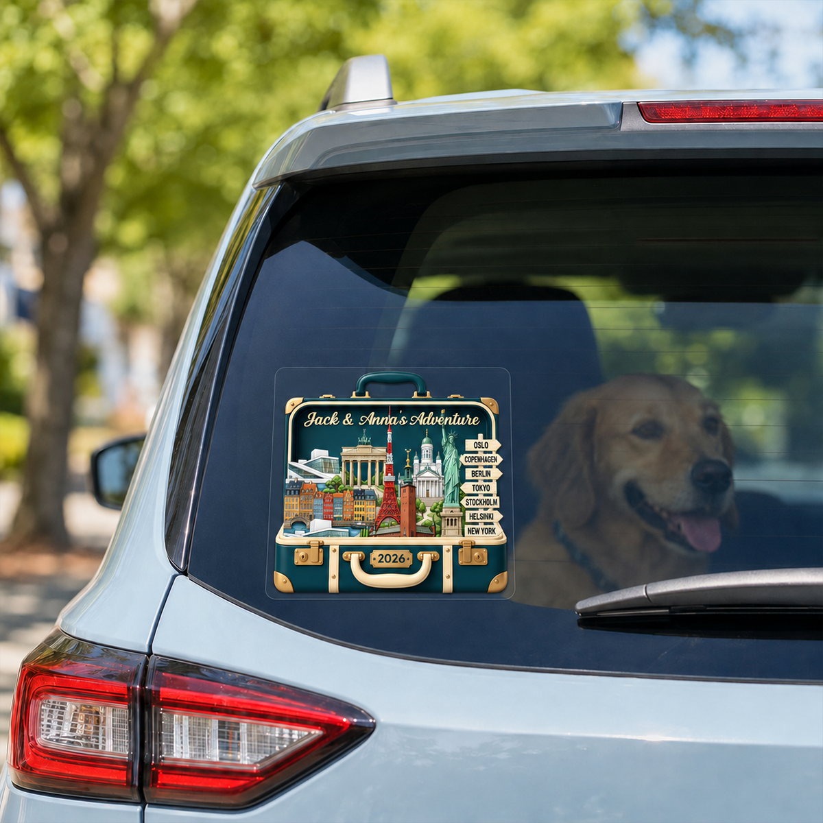 Custom Travel Adventure Suitcase 2D Flat Printed - Personalized Decal - Traveling Destination Keepsake, Christmas Gift For Traveling Lovers