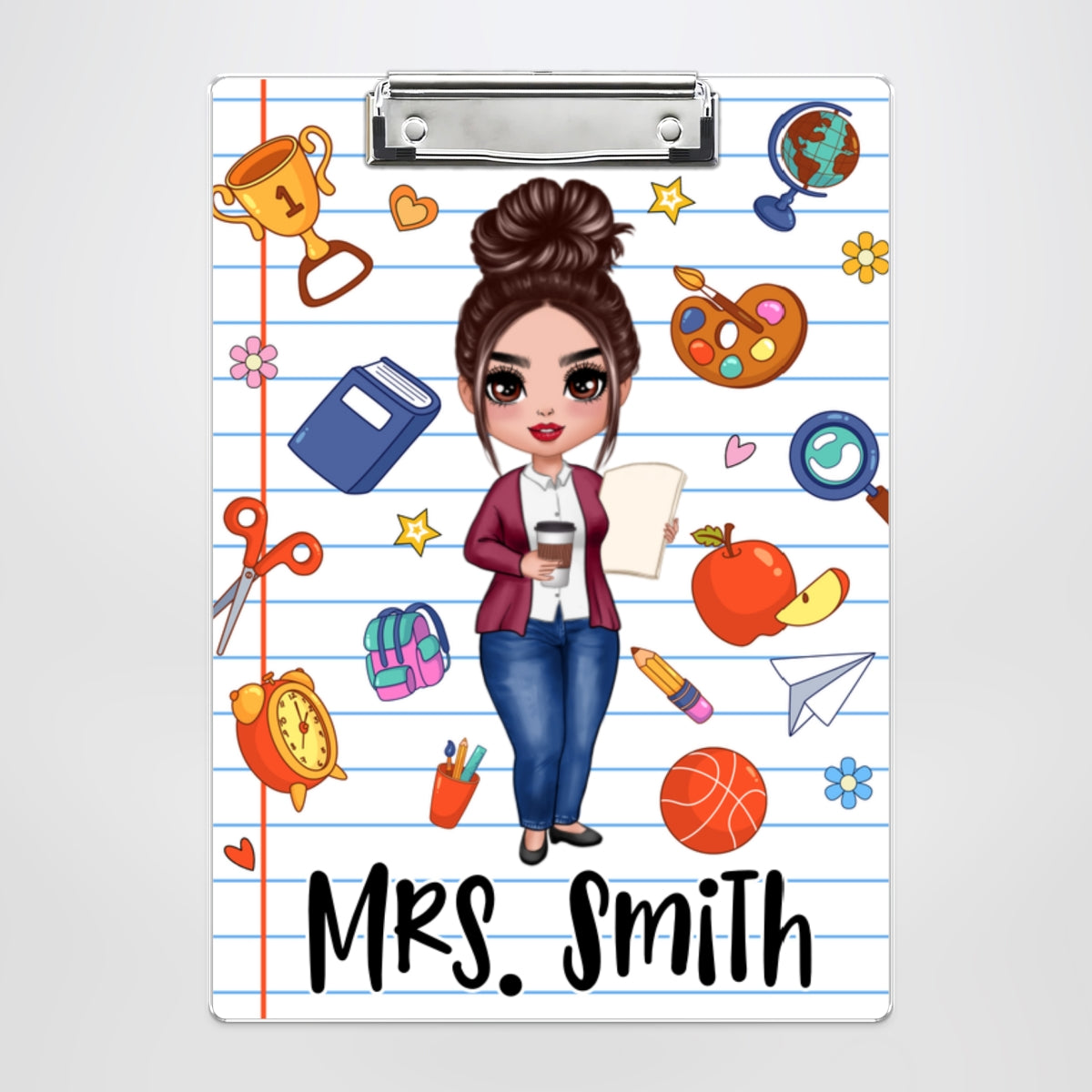 Teacher School Things Personalized Clipboard, Gift For Teacher, Appreciation Gift, Back To School Gift
