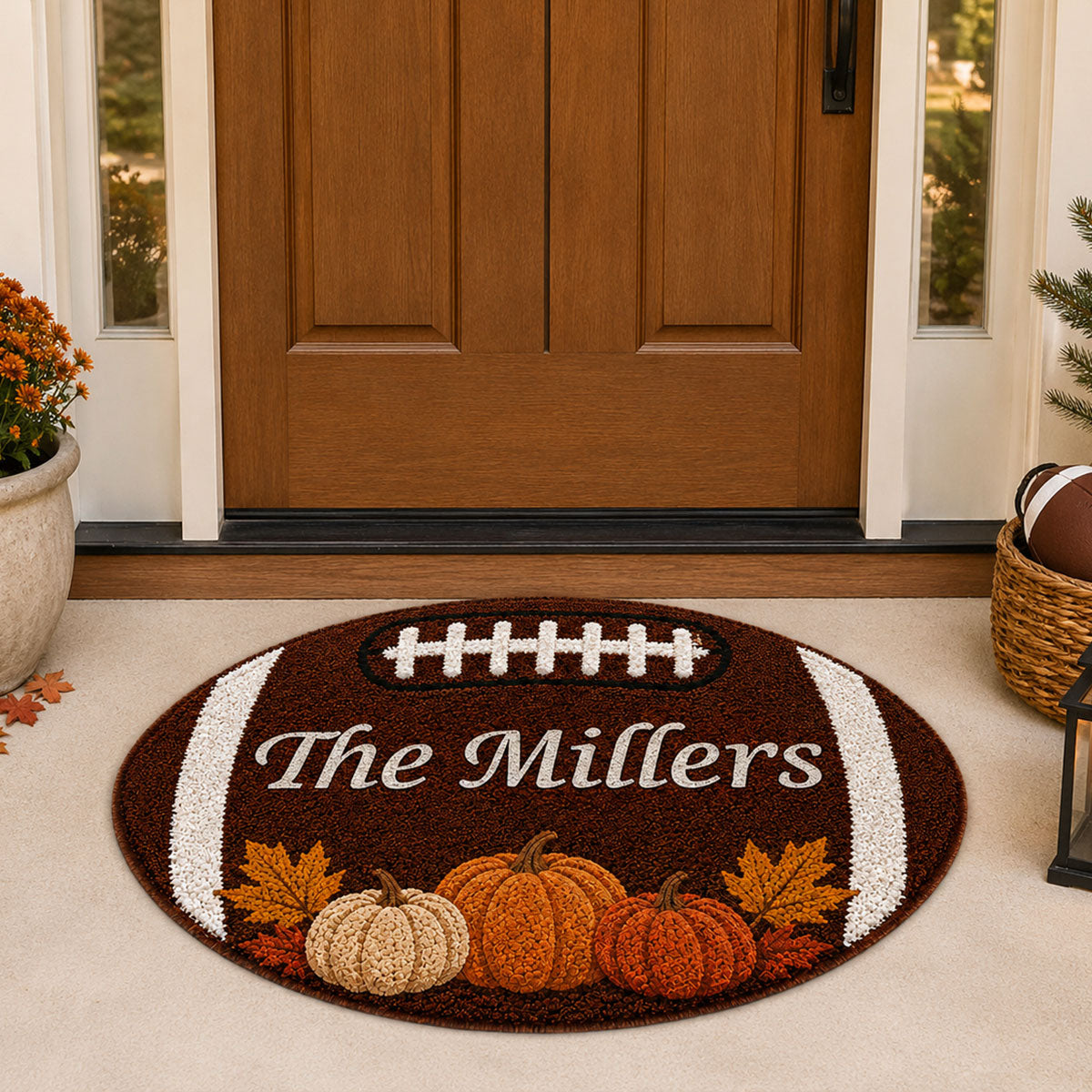 Trending Football Decor - Personalized Doormat - Fall Season Gift For Family, Boy, Girl
