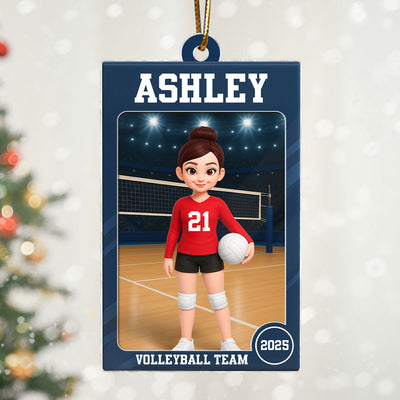 Volleyball Girl 3D Effect Action Figure - Personalized Acrylic Ornament - Christmas Gift For Daughter, Granddaughter