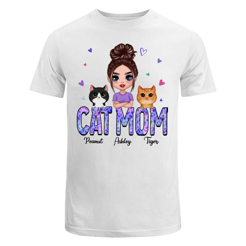 Doll Cat Mom Watercolor Cute Cats Gift For Cat Lovers Personalized Shirt