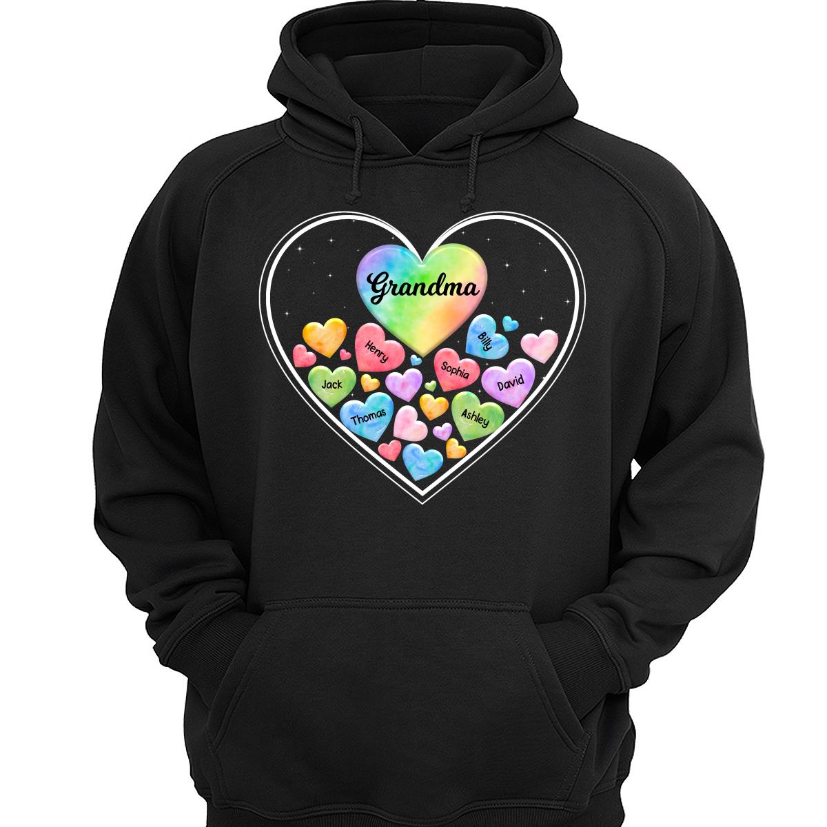 Grandma Mom Hearts In Heart Personalized Shirt