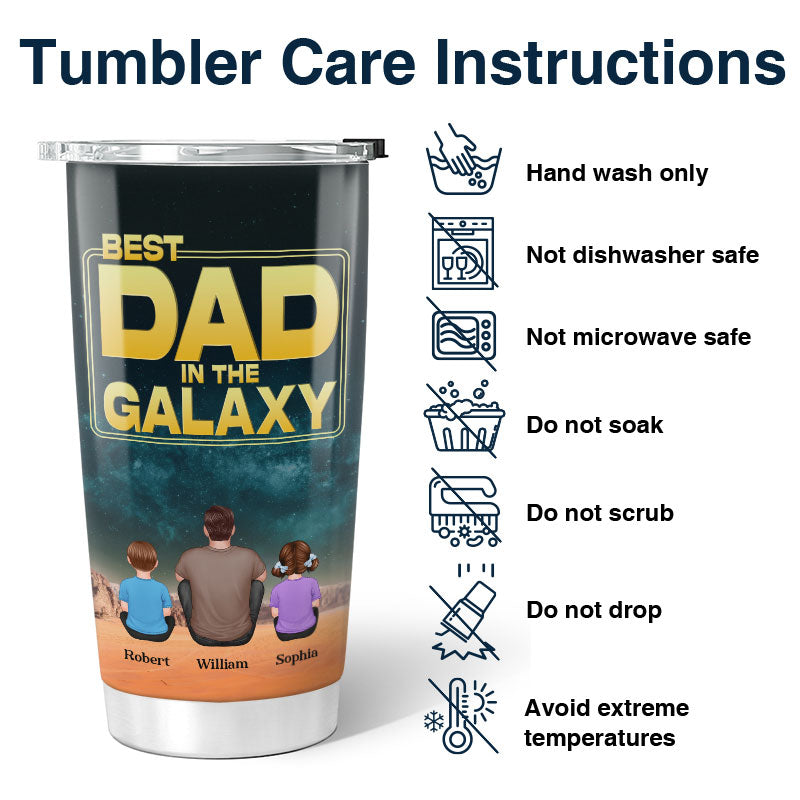 Best Dad In The Galaxy Personalized Tumbler