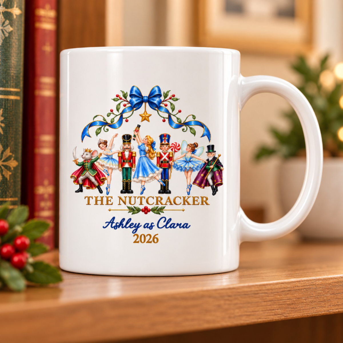 The Nutcracker Custom Name And Character - Personalized Mug - Christmas Gift For Ballet Dancers, Girls, Kids