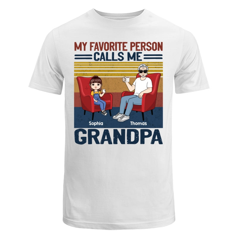 My Favorite People Call Me Dad Grandma Sitting Man Kids Personalized Shirt