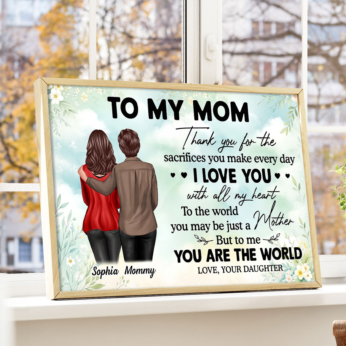 To My Mom From Daughter Happy Mother's Day Personalized Poster, Gift For Mom